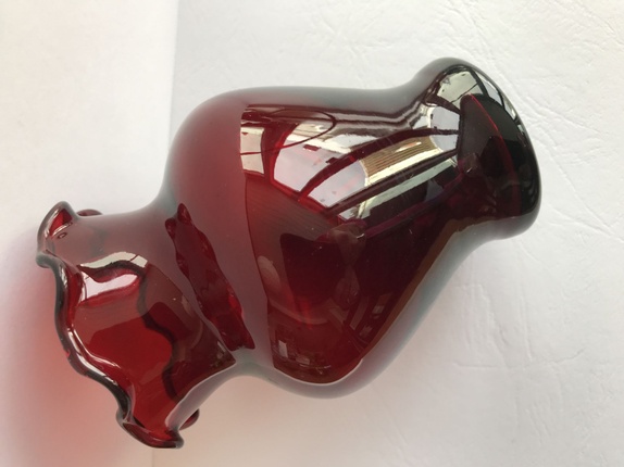 Vase rødt glass - Epla