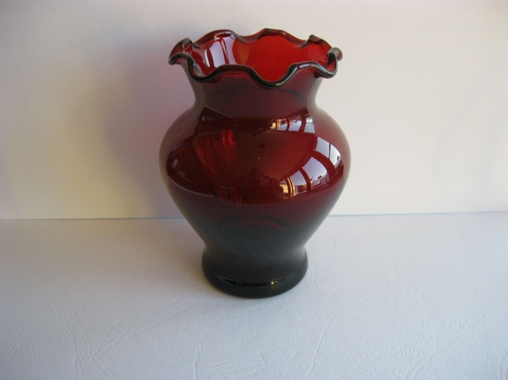 Vase rødt glass - Epla