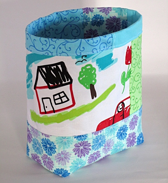 Stoffkurv Til Oppbevaring Barnetegning Epla