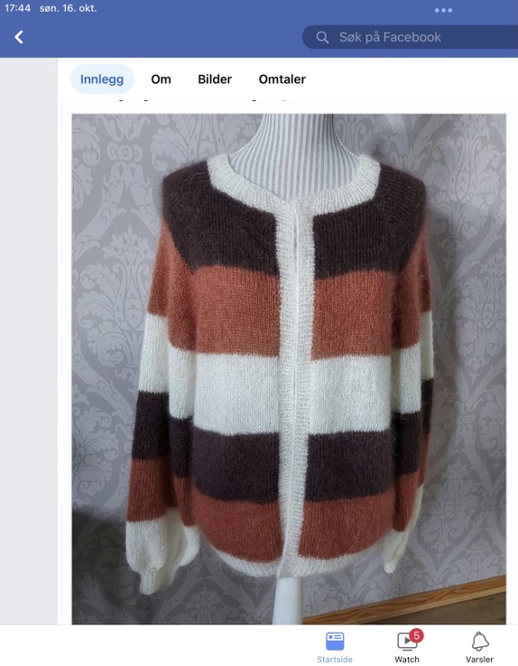 Sorbet cardigan str M L Epla