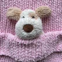 Håndstrikket PLYSJBABYTEPPE 60х70 сm. PRINSESSE.